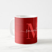 Metalrood Signature Monogram Koffiemok (Voorkant links)