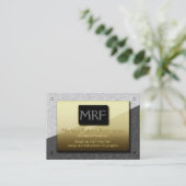 Metalwork Engineer Monogram - goud in staal Visitekaartje (Staand voorkant)