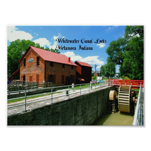 Metamora Indiana Feed Mill Foto Afdruk (Voorkant)