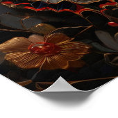 Metamorfe elegantie - Vlinder digitale kunst Poster (Hoek)