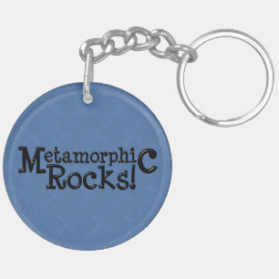 Metamorfe rotsen! Acryl Sleutelhanger