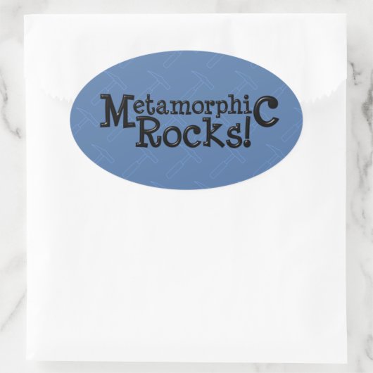 Metamorfe rotsen! ovale sticker (Tas)