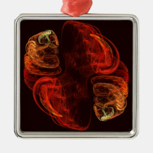 Metamorfose Abstract Art Square Metalen Ornament