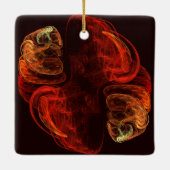 Metamorfose Abstract Art Square Ornament (Achterkant)
