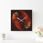 Metamorfose Abstract Art Square Vierkante Klok (Huis)