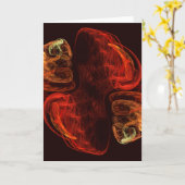 Metamorfose Abstract Art Wenskaart Kaart (Gele Bloem)