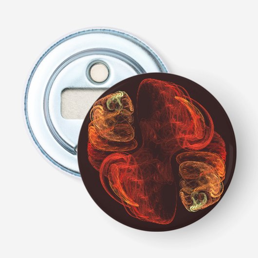 Metamorfose Abstracte Art Button Flesopener (Voorkant)