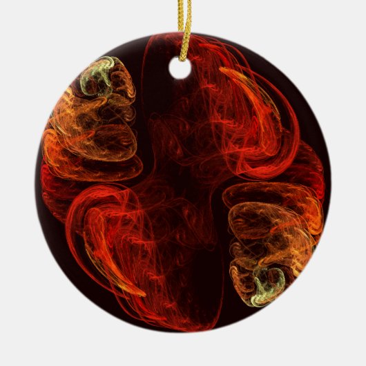 Metamorfose Abstracte Art Circle Ornament (Voorkant)