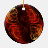 Metamorfose Abstracte Art Circle Ornament (Achterkant)