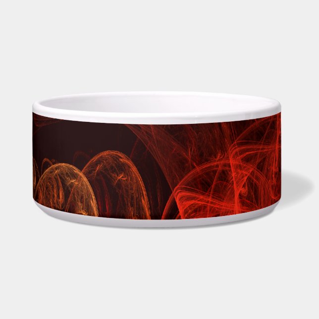 Metamorfose Abstracte Art Dog Bowl Voerbakje (Voorkant)