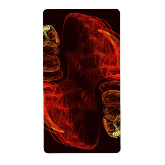 Metamorfose Abstracte Art Fractal Etiket (Voorkant)