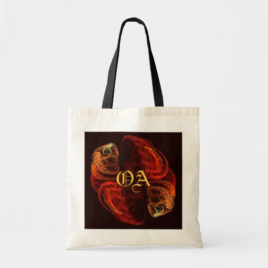 Metamorfose Abstracte Art Monogram Bag Tote Bag (Voorkant)