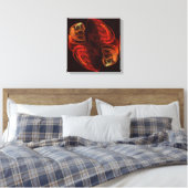 Metamorfose Abstracte Art Quad Canvas Print (Insitu (Slaapkamer))