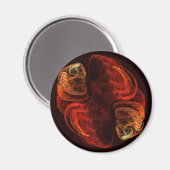 Metamorfose Abstracte art Round Magnet (Voorkant / Achterkant)