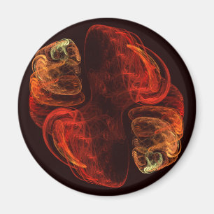 Metamorfose Abstracte art Round Magnet
