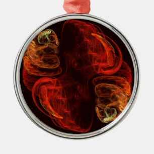 Metamorfose Abstracte Art Round Metalen Ornament