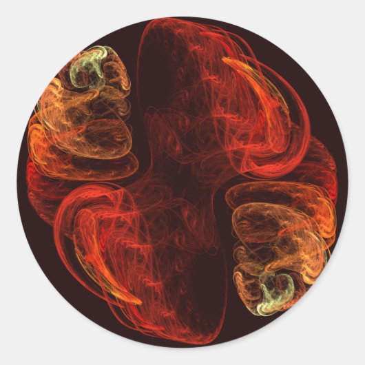 Metamorfose Abstracte art Round Sticker (Voorkant)