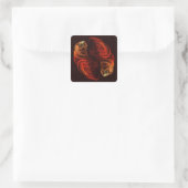 Metamorfose Abstracte art Square Sticker (Tas)