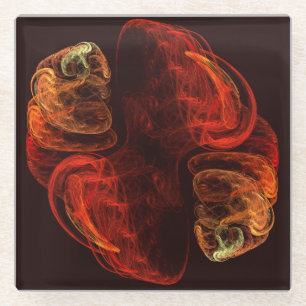 Metamorfose Abstracte kunst Glazen Onderzetter