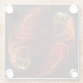 Metamorfose Abstracte kunst Glazen Onderzetter (Achterkant)