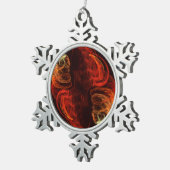 Metamorfose Abstracte kunst Tin Sneeuwvlok Ornament (Rechts)