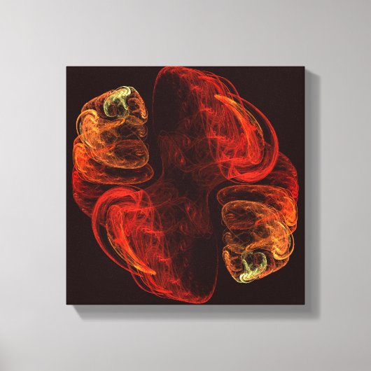 Metamorfose Abstracte kunst zwart-wit Canvas Afdruk (Voorkant)