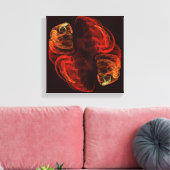 Metamorfose Abstracte kunst zwart-wit Canvas Afdruk (Insitu (Woonkamer))