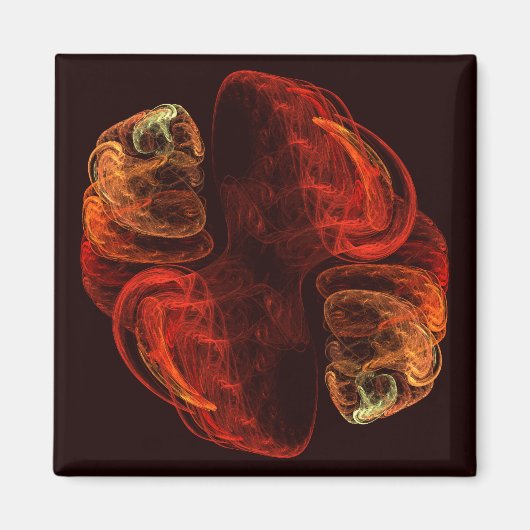 Metamorfose Abstracte Kunstvierkant Magnet (Voorkant)