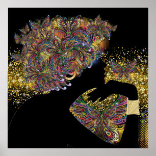 METAMORFOSE Butterfly Lady Poster