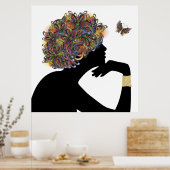 METAMORFOSE Butterfly Lady Poster (Keuken)