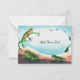 Metamorfose - Levenscyclus van een kikker Notitiekaartje