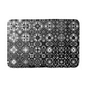 Metamorfose Medallion Pattern Black en White Badmat (Voorkant)