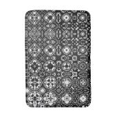 Metamorfose Medallion Pattern Black en White Badmat (Voorkant Verticaal)