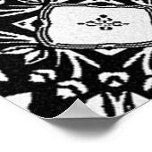 Metamorfose Medallion Pattern Black en White Poster (Hoek)