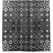 Metamorfose Medallion Pattern Black en White S Douchegordijn (Voorkant)