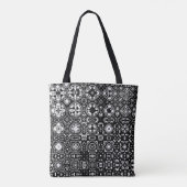 Metamorfose Medallion Pattern Black en White Tote Bag (Achterkant)