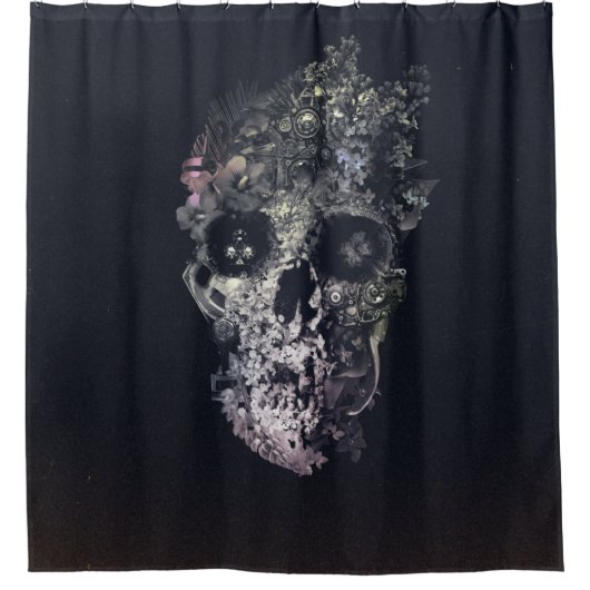 Metamorfose schedel douchegordijn (Voorkant)