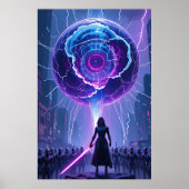 Metamorfose Sci-Fi Poster - Futuristische krijger (Voorkant)