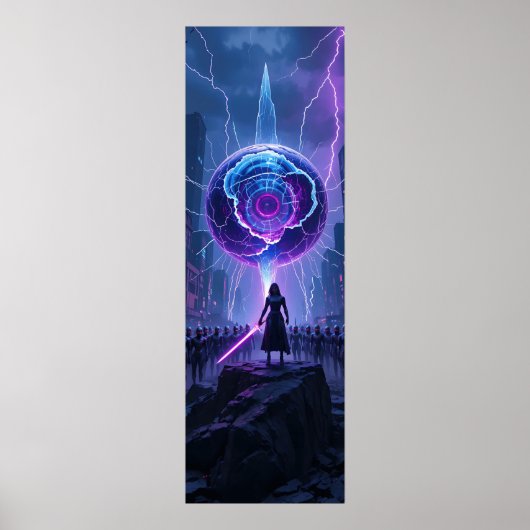 Metamorfose Sci-Fi Poster - Futuristische krijger (Voorkant)