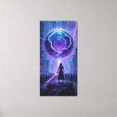 Metamorfose Sci-Fi Poster - Futuristische krijger Canvas Afdruk (Voorkant)