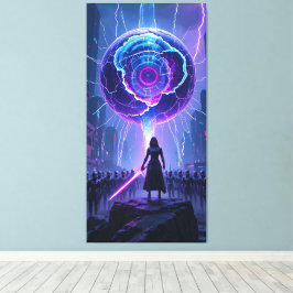 Metamorfose Sci-Fi Poster - Futuristische krijger Canvas Afdruk