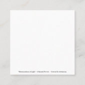 “Metamorphosis of Light” – A Surreal Portrait Vierkante Visitekaartje (Achterkant)