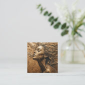 “Metamorphosis of Light” – A Surreal Portrait Vierkante Visitekaartje (Staand voorkant)