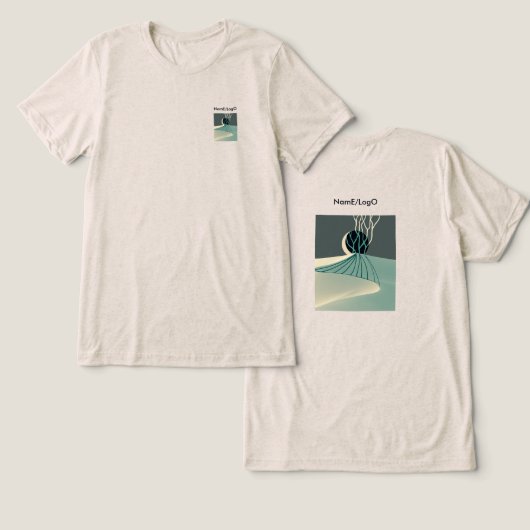 metaphor_21_maanverlichte heuvel_2 t-shirt (Ontwerp Voorkant & Achterkant)