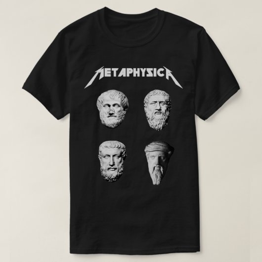 Metaphysica Fun Metal Philosophy T-shirt (Design voorkant)