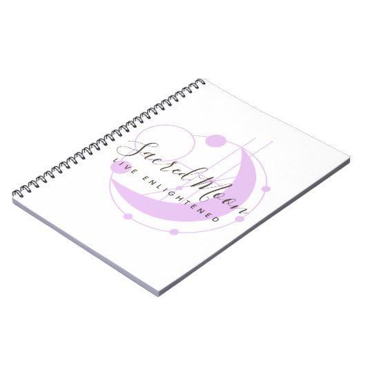 Metaphysical Mon Minimalist Paars Personalized Notitieboek (Linkerzijde)