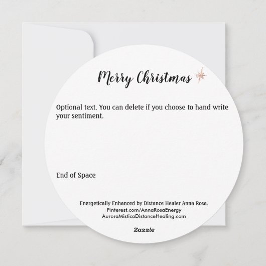 *~* Metaphysical New Age Spiritual Tree Feestdagenkaart (Achterkant)