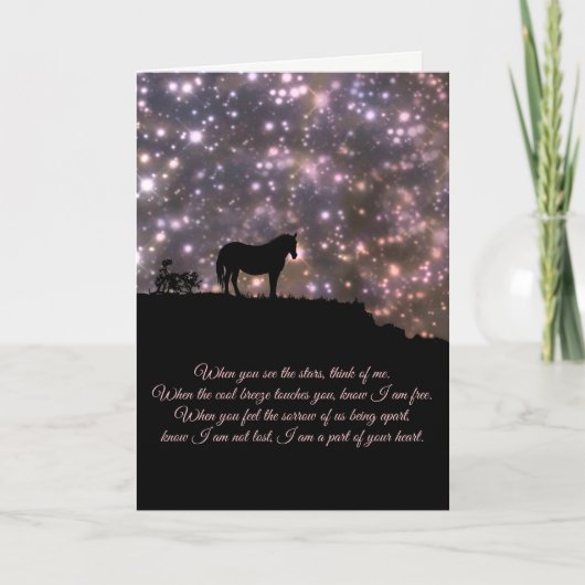 Metaphysical Spiritual Sympathy Card with Horse Kaart (Voorkant)