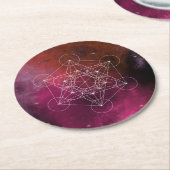 Metatron arcangel zen ronde kartonnen onderzetter (Gebogen)