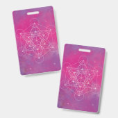 Metatron, chakra,zen,heilige geometrie, engel badge (Voor- en achterkant)